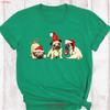 Christmas Pug T Shirt Dog Mom Santa Hat Pugs Holiday Funny Lover Owner Xmas Vintage Breathable Top For Everyday Wear
