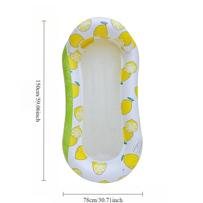 

Лимонные водные игрушки Плавательное кресло-поплавок Летний отдых на открытом воздухе Развлечения Надувные воздушные матрасы Бассейн Пляж Кровать для сна