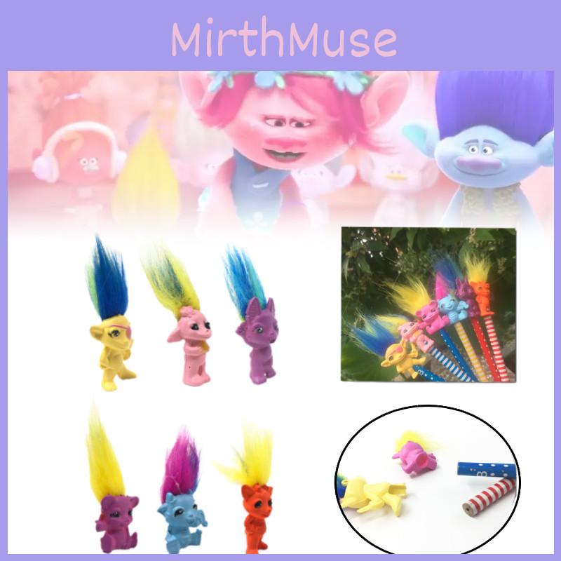 Cute Miniature Plastic Troll Doll With Vibrant Hair Retro Style Collectible Figurine