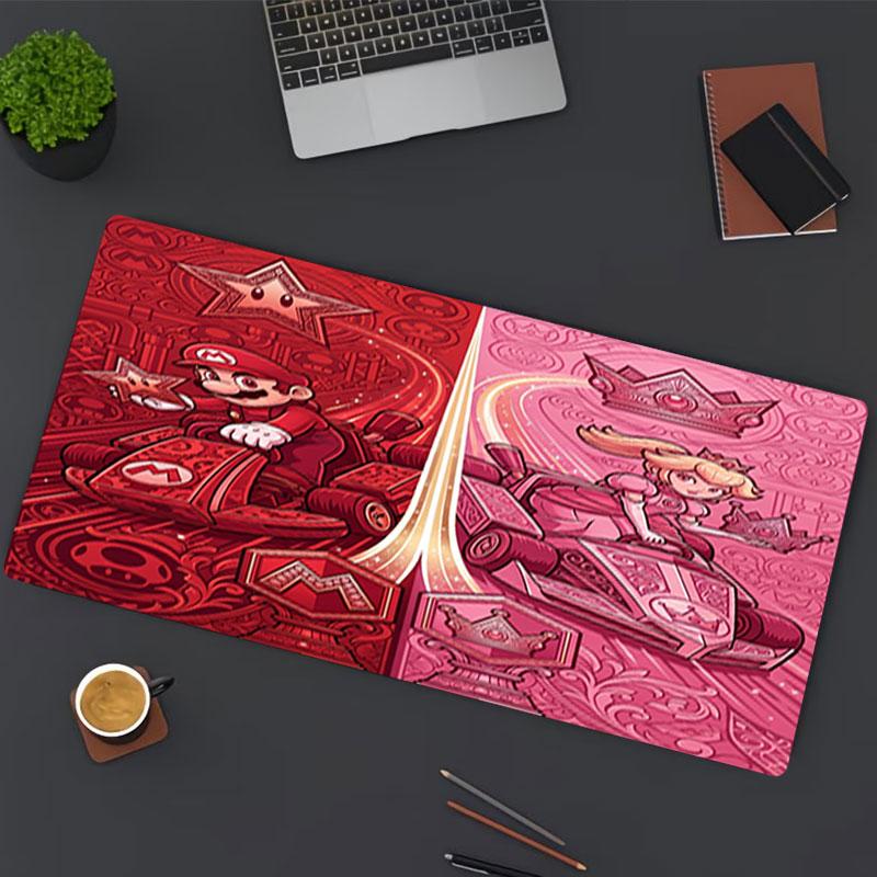 Princess Peach Toadstool Print Mouse Pad, for Keyboard Pad Laptop PC Mat for Office Home Use, Desk Decor, Perfect Birthday Gift for Gamers