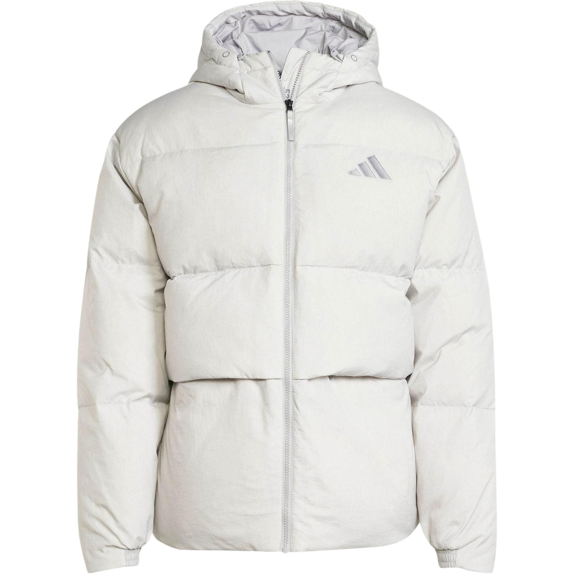 

Куртка мужская Adidas FW24 Basic Down Series из водонепроницаемого спортивного хлопка с капюшоном светло-серого цвета JG5941 L