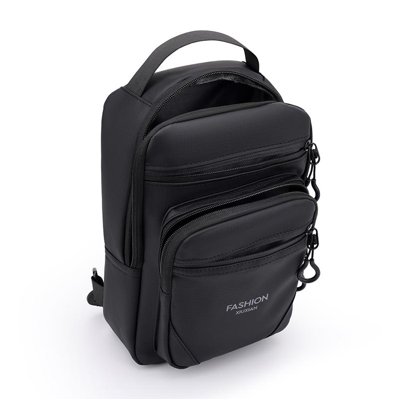 Men's Chest Bag Sports Commuter Shoulder Bag Multifunctional Nylon Large Capacity Outdoor Crossbody Bag