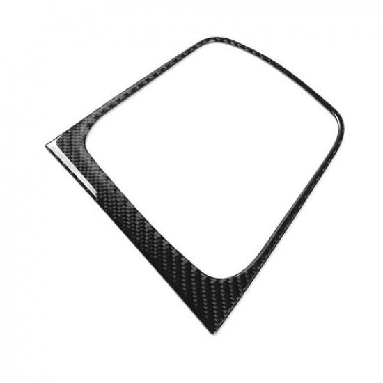 Black Carbon Fiber Center Gear Shift Panel Cover Trim For Seat Leon 2013-