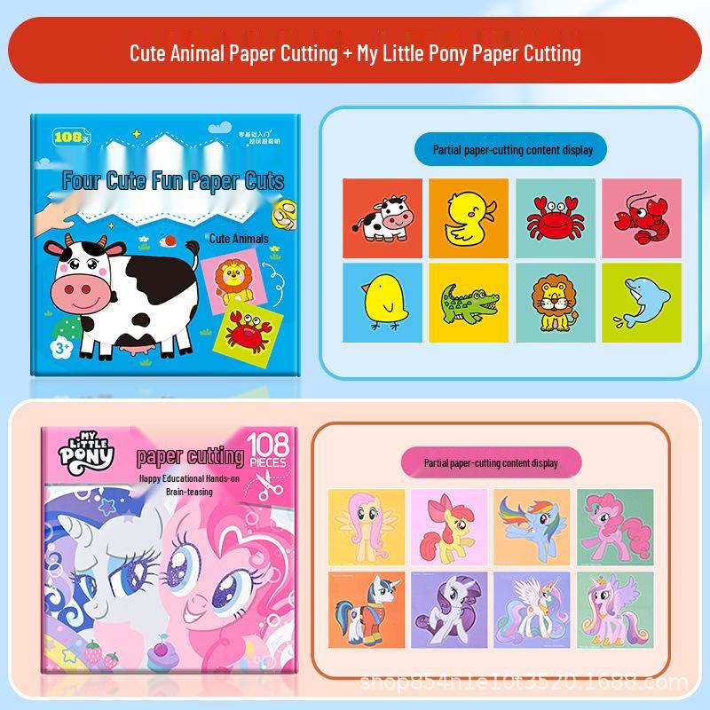 Animal Paper Cutting DIY Kit for Kids Aged 3-6: Fun Educational Craft Toy