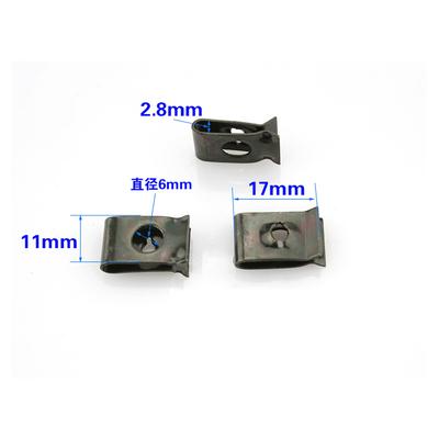 5/100x Car Motorcycle Metal Fastener Clip Screw U-Type Clip Auto Electromobile Anti-rust Protection Clip Buckle Screw Iron Sheet