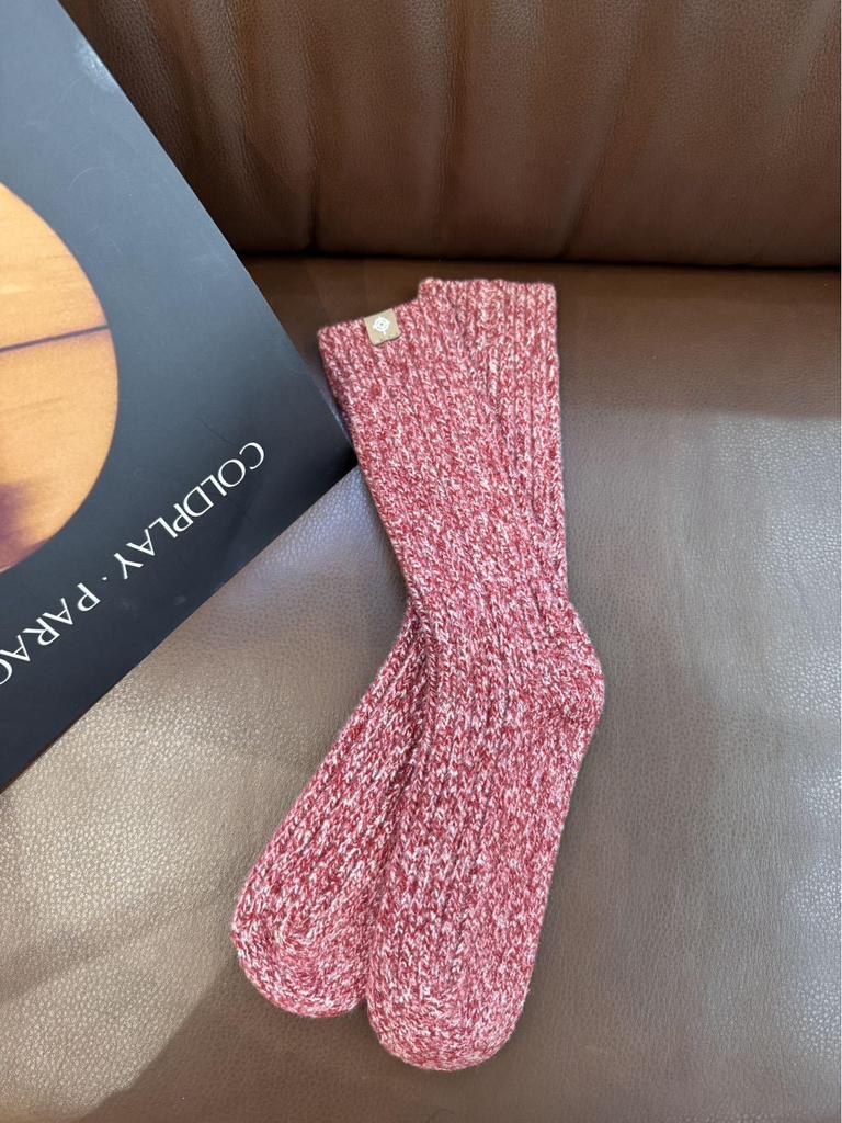 2025 Autumn/Winter Wool Blend Mid-Calf Socks - Nordic & Korean Style, Fair Isle Pattern, Warm.