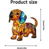 Dachshund Lamps - Retro Dogs Stained Resin Tabletop Night Light, Dog Series Art Night Light, 3D Cute Pet Dogs Themed Lamp Stained Glass LED