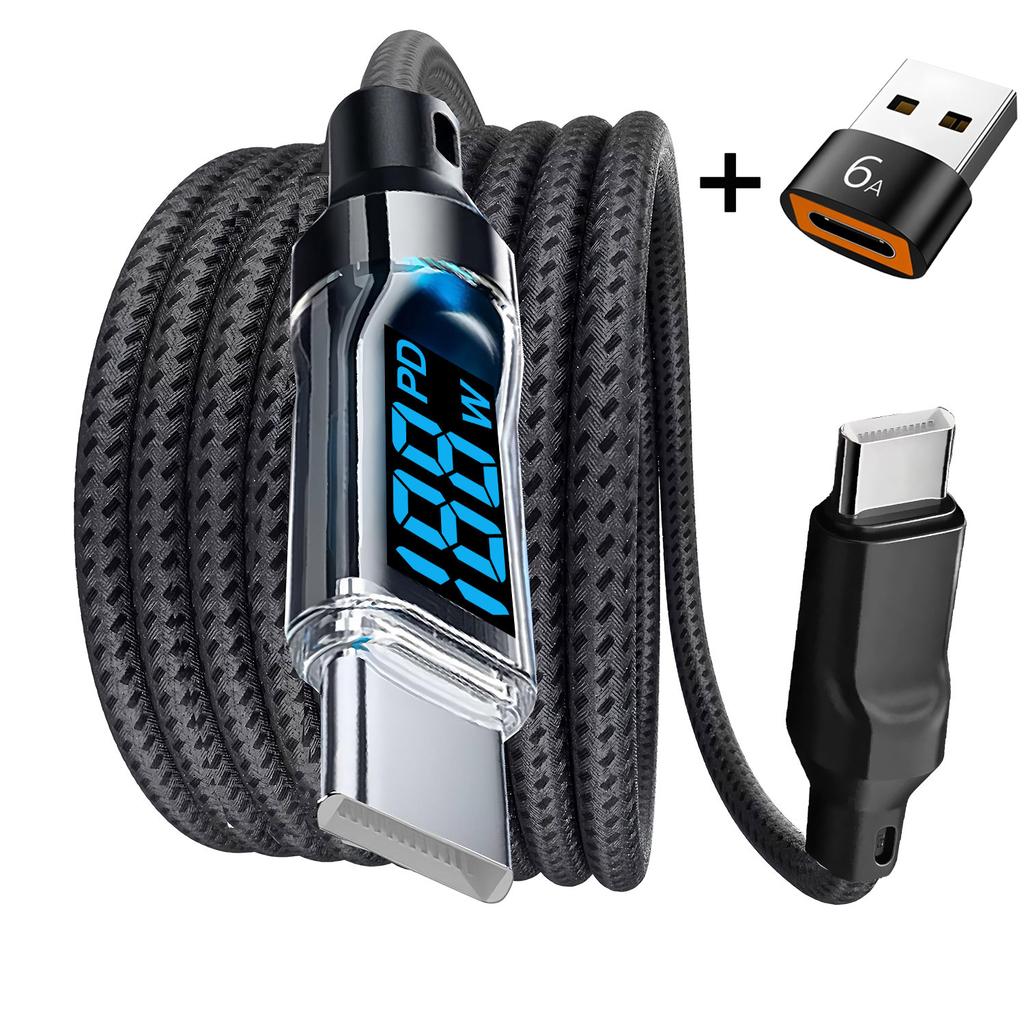 Dual USB C Digital Display Cable PD Fast Charging USB Type C to Type-C Cable For iPhone Samsung Xiaomi Macbook iPad