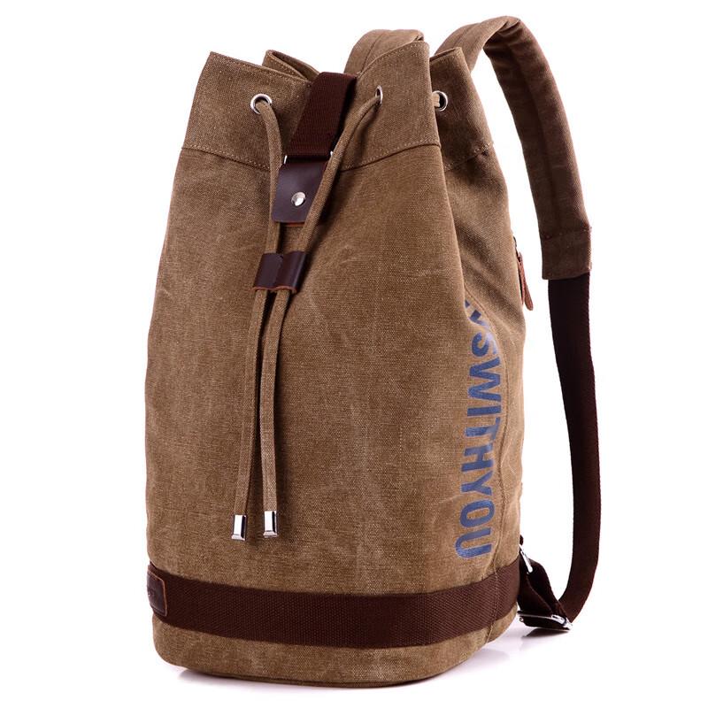 Канвасовый рюкзак HuFeng Sports 36-55L кофейный