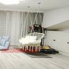 Nordic Indoor/Outdoor Double Hanging Chair Swing with Tassel Cradle - Cotton & Linen Hammock for Balcony, Homestay, or Internet Celebrity Use