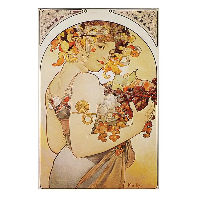 

Альфонс Муха Элегантная женская картина маслом Настенные художественные постеры и эстампы Художественная картина маслом для гостиной 21cm×30cm NoFrame