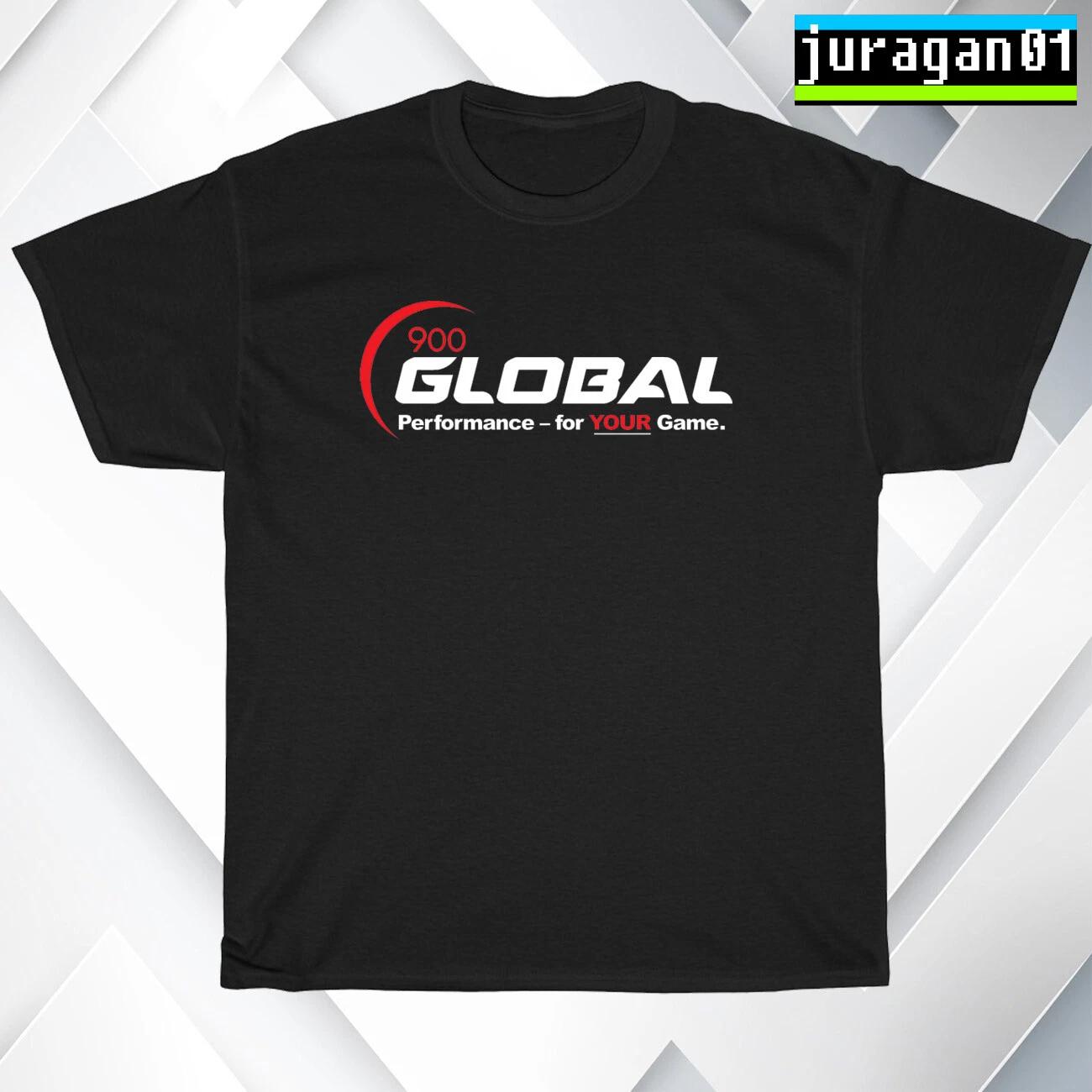 New 900 Global Bowling T shirt Logo Black Color Size S to 5XL Made in USA 2XL