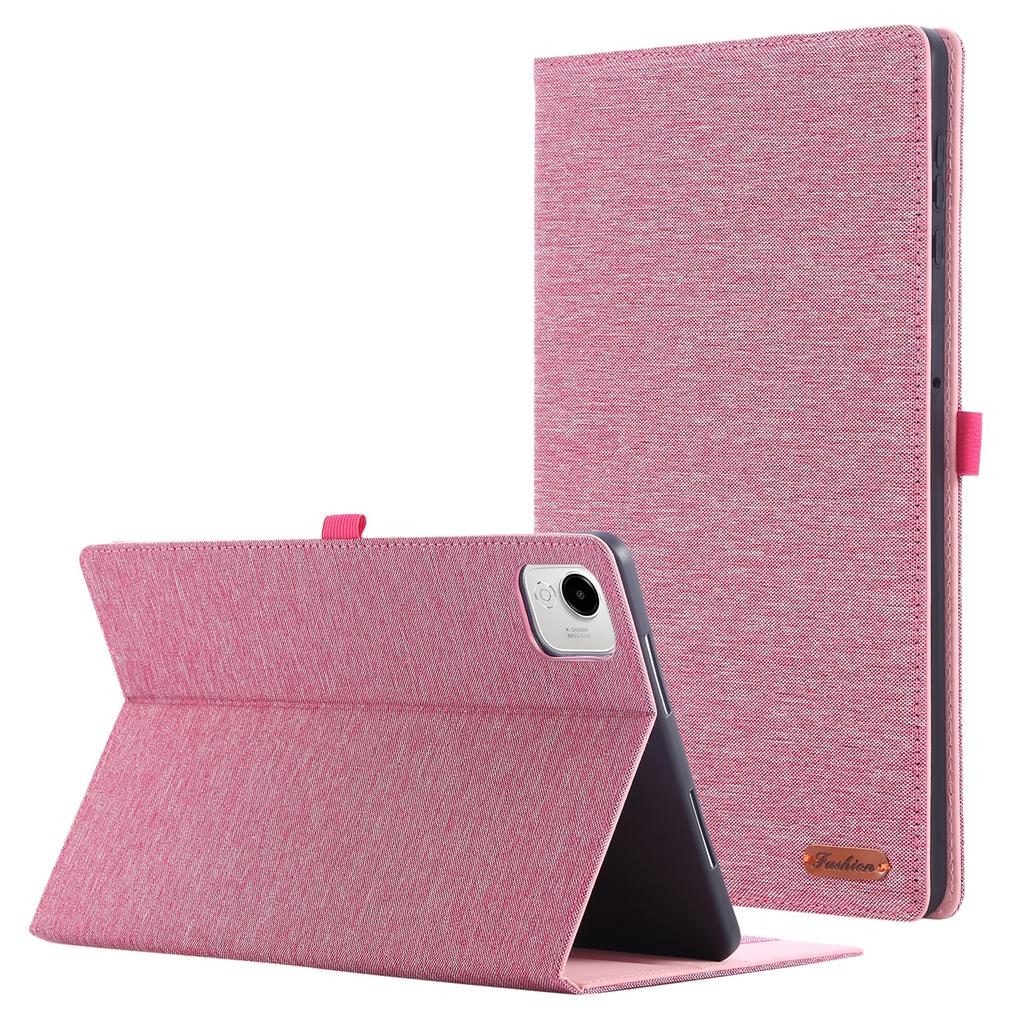 For Honor Pad X9a Leather Case Card Holder Cloth Texture Tablet Stand Cover