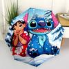 Lilo Stitch Love Portable Automatic Umbrella Folding Umbrella with 8 Ribs Sturdy Construction All-Season Use Fashion Lovers