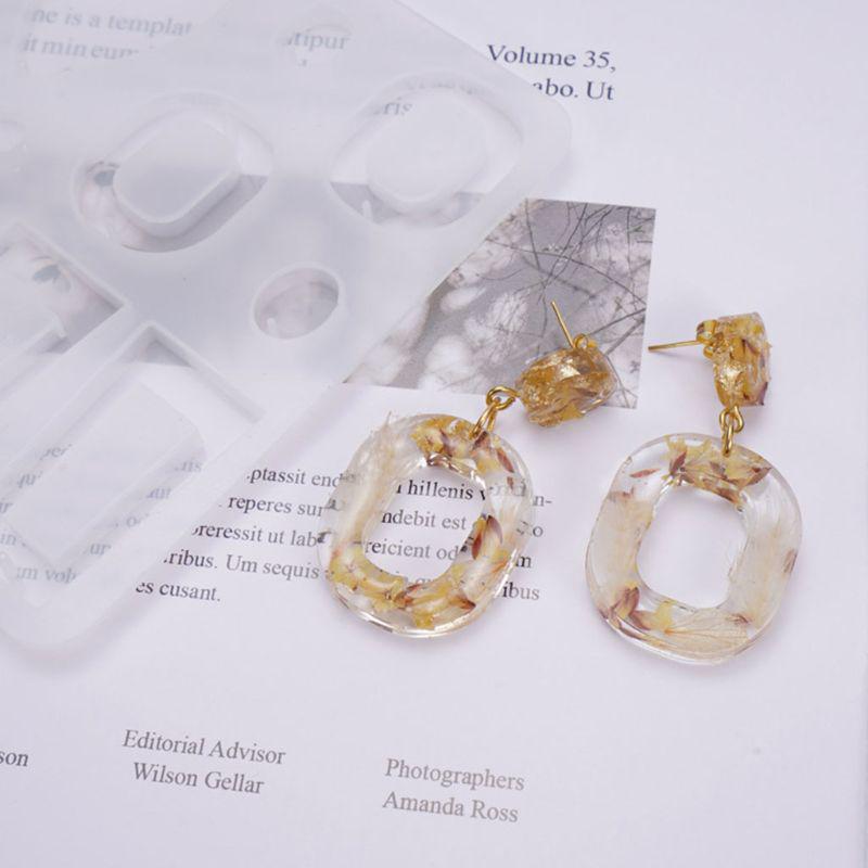 Resin Crystal Epoxy Mold Earrings Pendant Jewelry DIY Casting Silicone Mould Resin Crystal Epoxy Mold Earrings Pendant Jewelry DIY Casting Silicone Mould