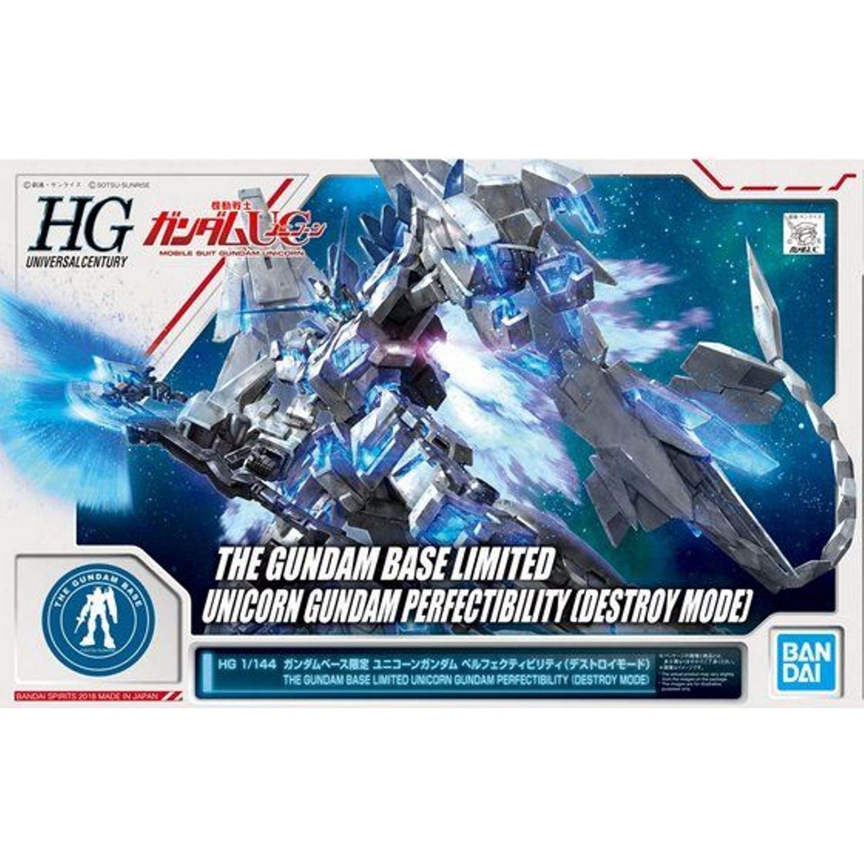 

HG 1/144 Gundam Base Limited Unicorn Gundam Perfectibility (Режим уничтожения) Мобильный Доспех Гандам UC Единорог Сборная Модель