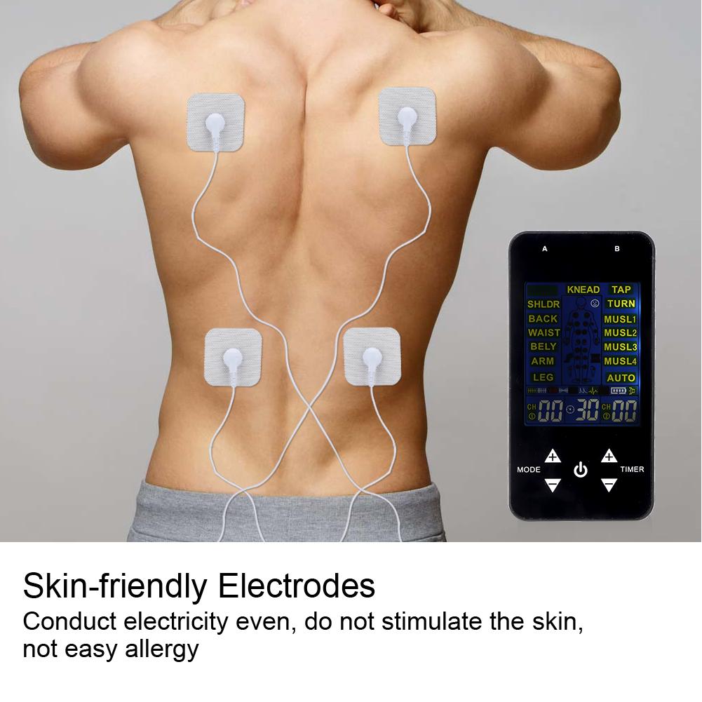 TENS EMS Electric Massager Pulse Muscle Stimulator Electrode Pads Digital Ease Pain Machine