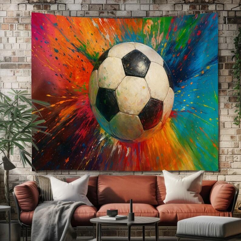 football tapestry 75x100 чёрный