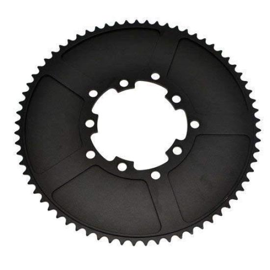 Driveline 69T AL7075 Road Bike Bicycle TT Chainring BCD ST1408 69T, 110/130mm, Black,