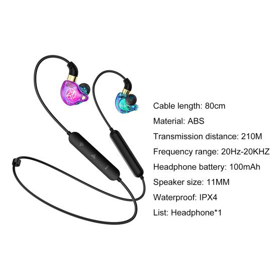 Sluchátka BX-02 s páskem na krk, ovládání linky, Bluetooth 5.0 kompatibilní, ABS, s dlouhou výdrží, herní sluchátka do uší