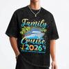 Family Cruise Squad 2026 Group Matching Summer Vacation T Shirts Washed Short Sleeve TShirt Men Women Streetwear Printed Tees