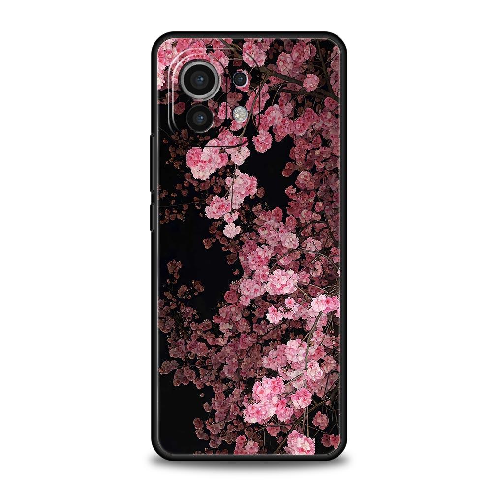 Flower Sea Pink Cherry Phone Case For Xiaomi Mi 17 15T 15 14 14T 13T 12T Pro 12 13 Lite 5G 11T Poco X6 X7 X5 Pro Soft Cover