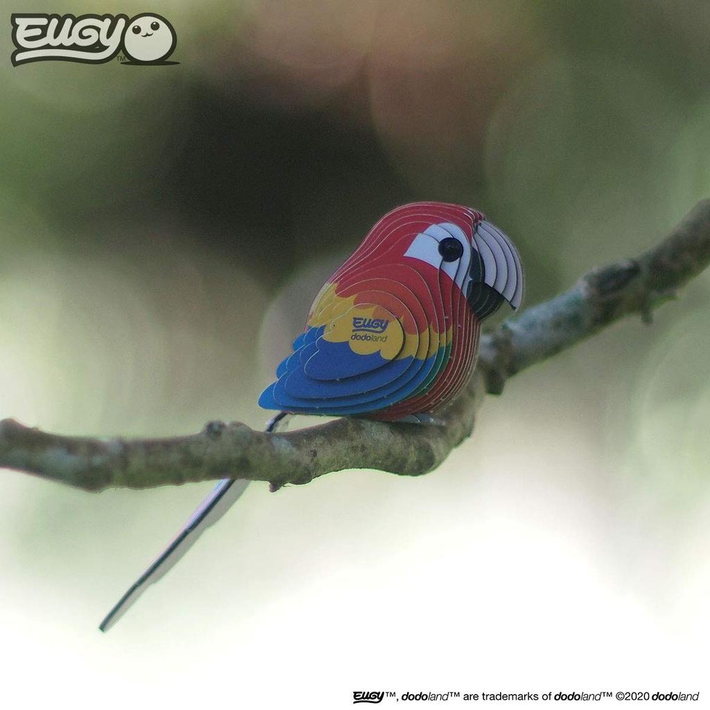 EUGY Macaw Paper 3D Puzzle A Fun Educational Toy for Elementary School Boys and As Well As Making It a Great - Girls, Adults, Gift.