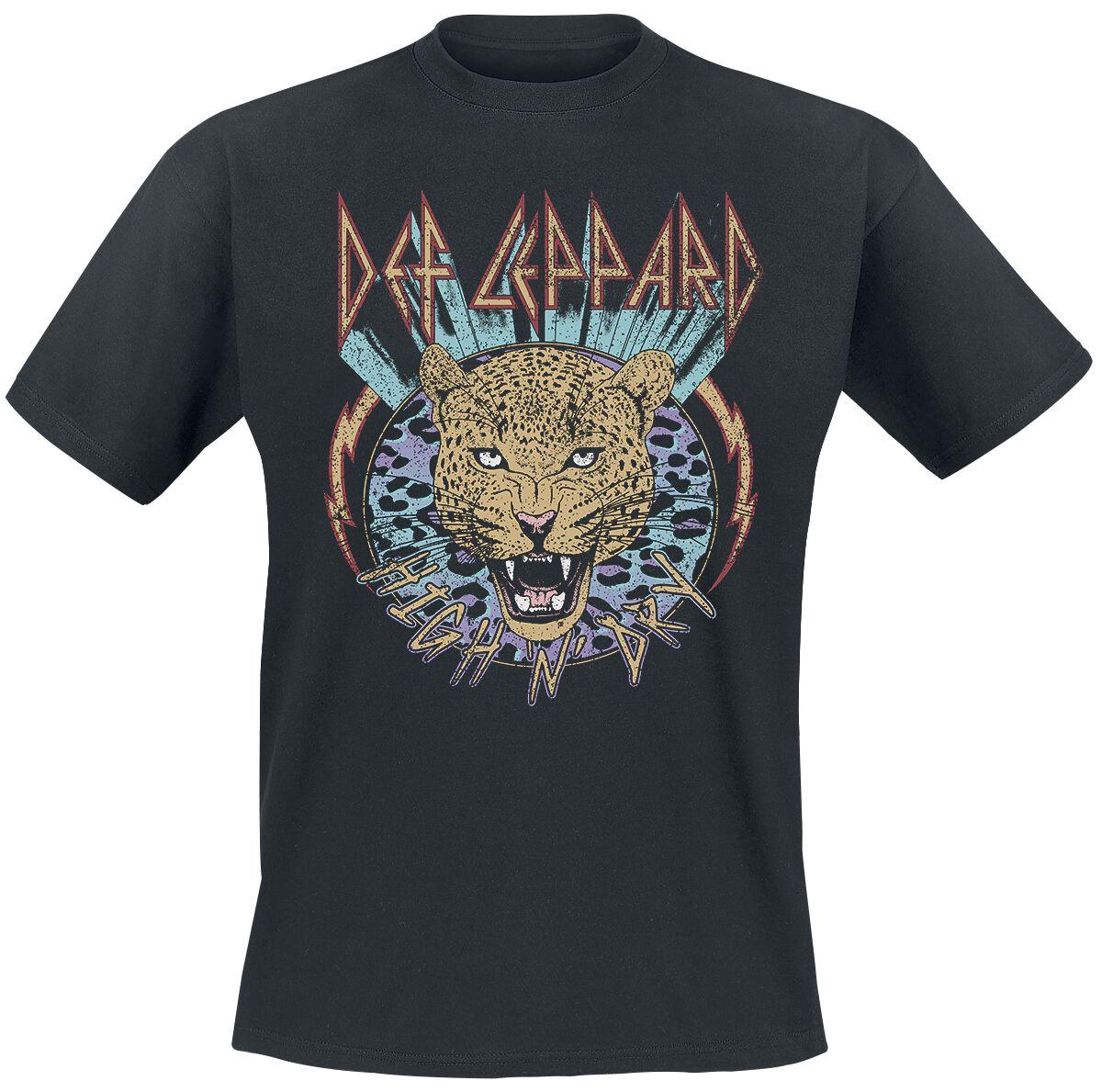 High N Dry Leopard Def Leppard T-Shirt Men Women Metal Rock Band Graphic Tee 100% Cotton Summer Streetwear Top S разноцветный