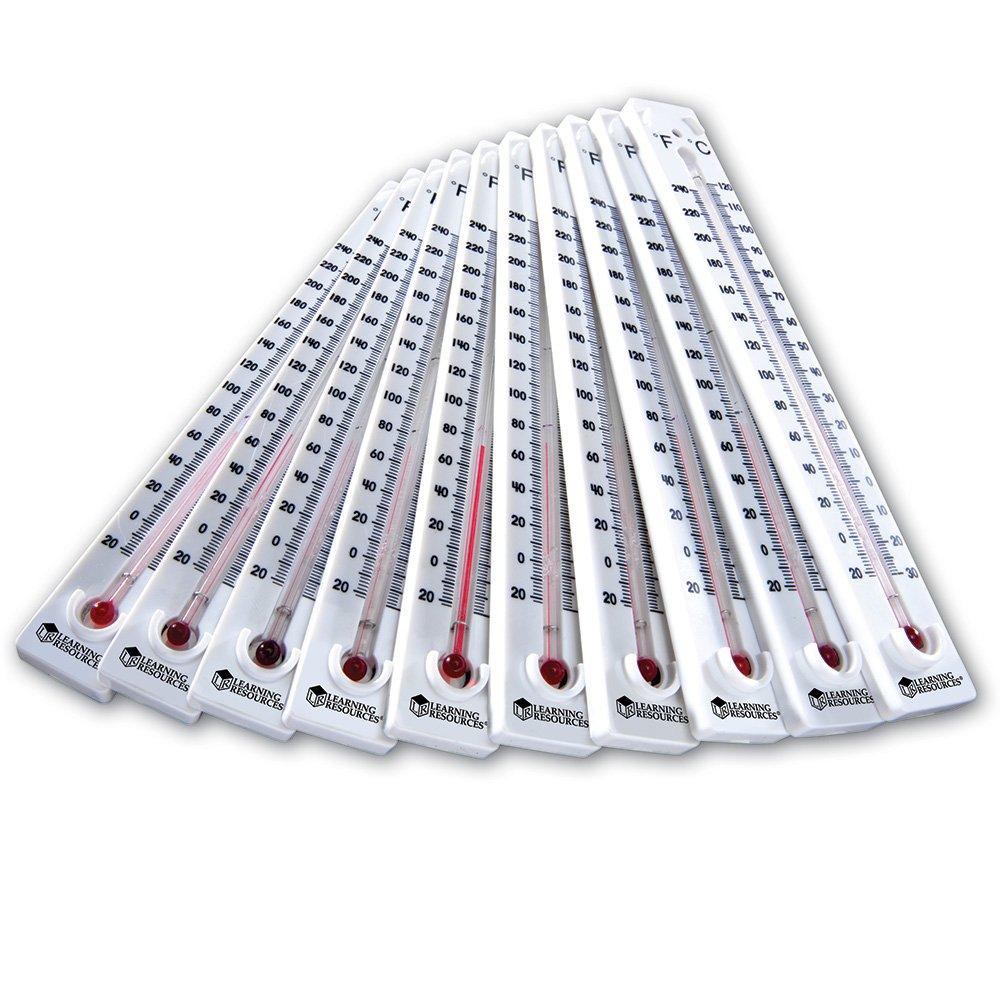 Learning Resources Science Teaching Materials Thermometers, Pack of 10, LER2415, Authentic