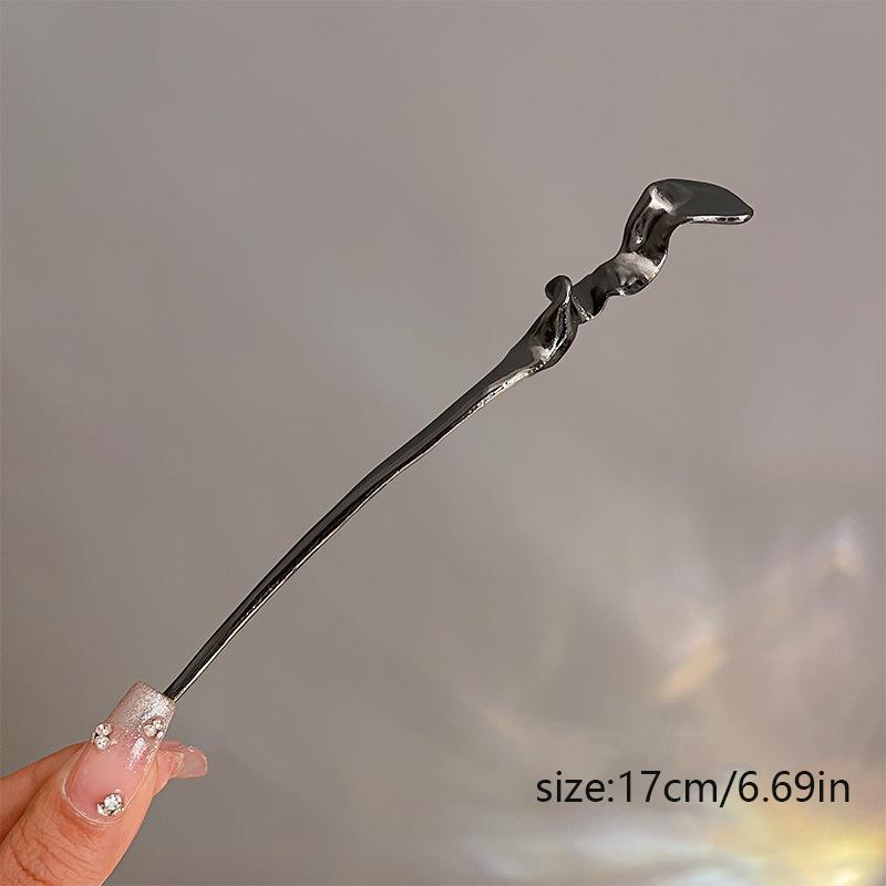 1/2 Stück Punk Chinesischer Metall Haarstab Minimalistische Haarspange Frisur Design Werkzeug für Frauen Personalisierte Haarnadel Zubehör