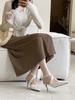 Spring Pointed Thin Heel High Heel Temperament Thin French Fashion Sexy Beautiful Bag Head Sandals