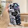 Phone Case: 2D Flat Design Suitable for iPhone 18 17 16 15 14 13 Pro Film Protective Case, Couple Style, Cartoon Skull, Christmas and Halloween Gift