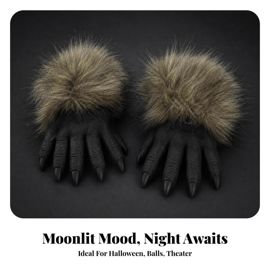 Scary Wolf Face Covering | Snarling Open Mouth Latex Material, canine head covering, for