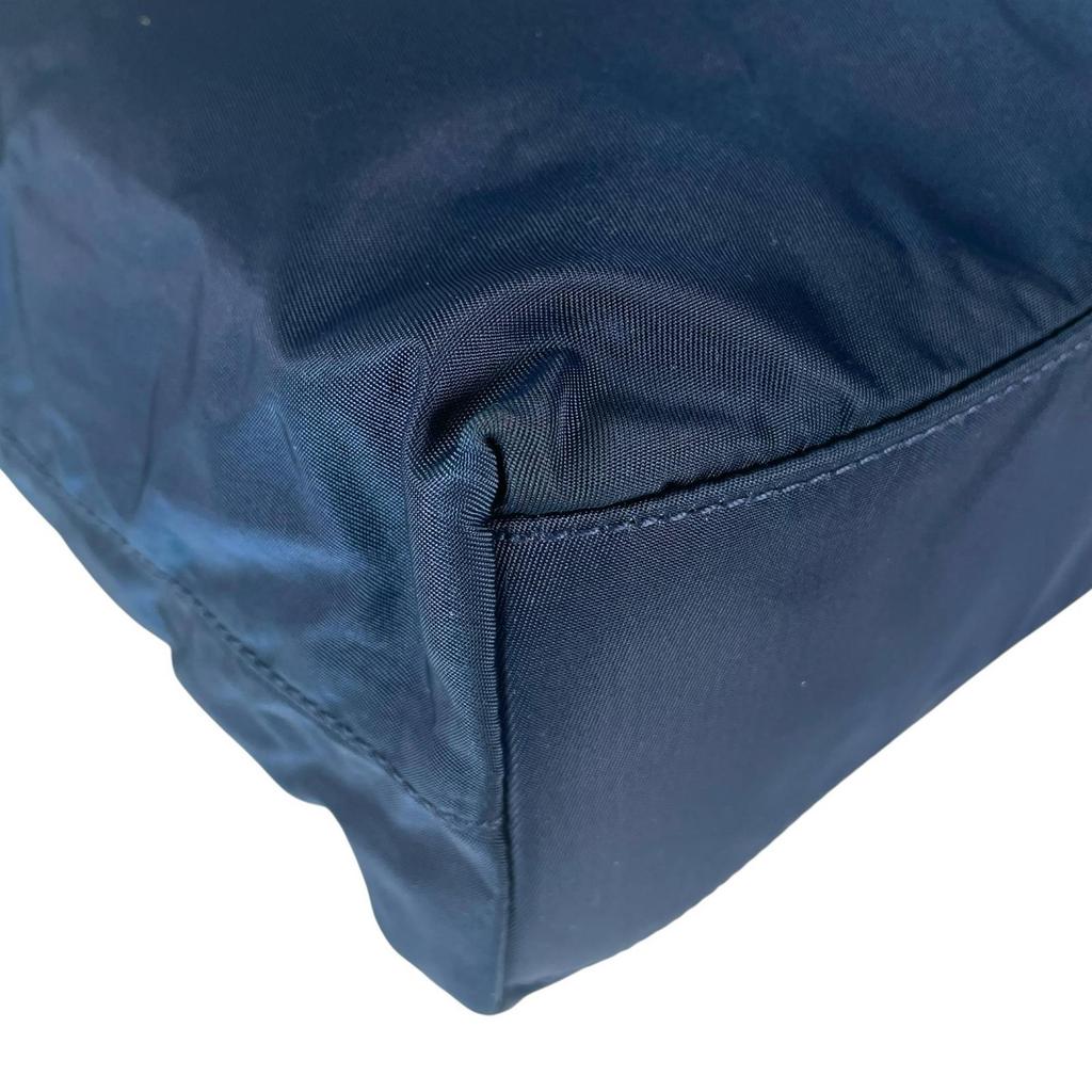 PRADA Triangular logo Shoulder Bag blue Women used