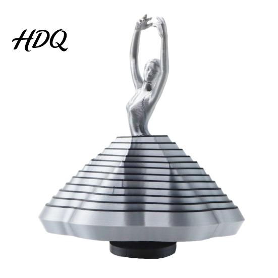 Ballet Dancer Ornament Fidget Toy Spinning Ballerina Figurine 3D Printed Stress Relief S серебряный