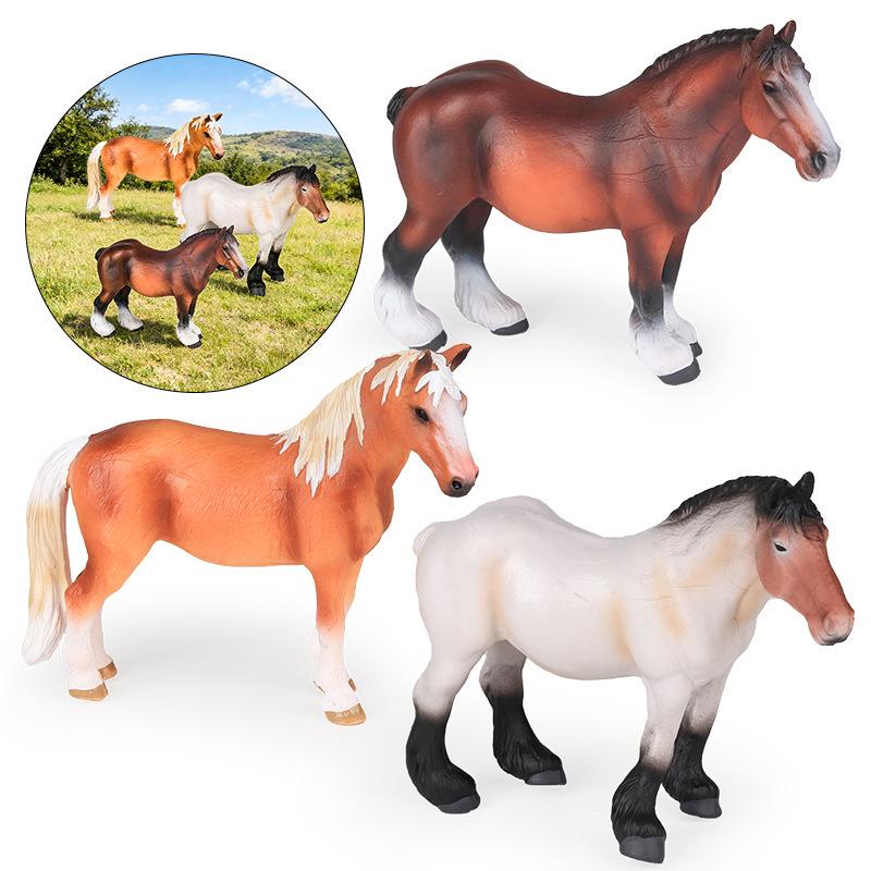 Solid Simulation Toy: Thousand Li Horse, Dutch Draft Stallion & Tennessee Walking Mare