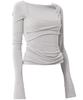 Peulleeoeob Layered Bustier Long Sleeve (Fl-105_Cloud White)
