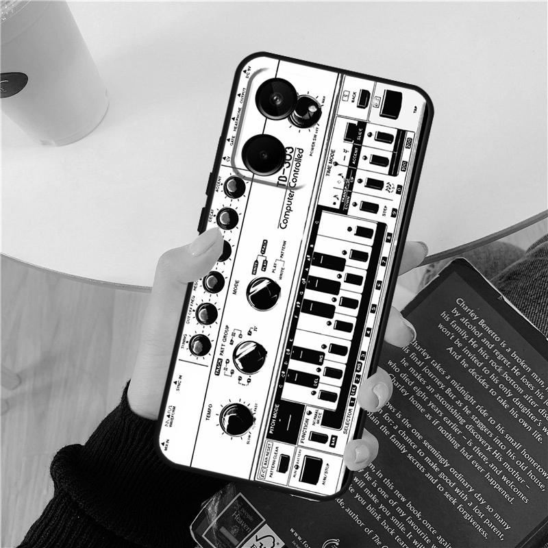 Vintage Synth Synthesizer Case For Realme C55 C75 C67 C61 C53 C51 C21Y C25S 10 11 12 13 14 Pro Plus GT 6T 6 5 GT7 Pro