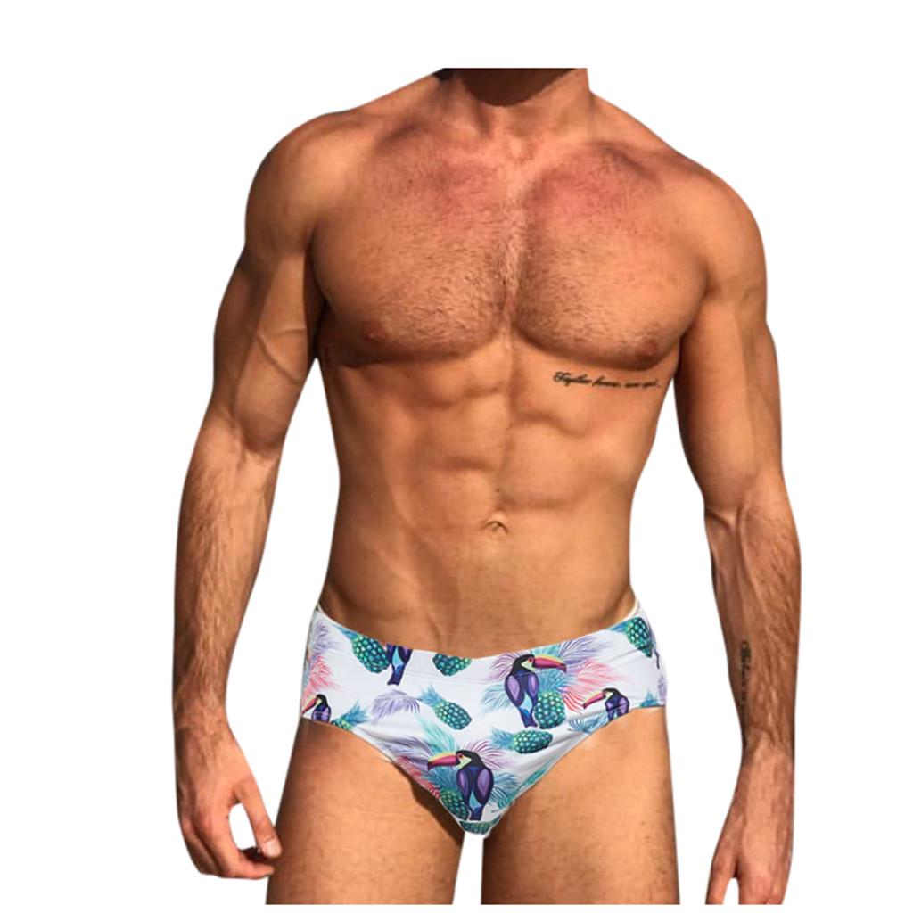 Fashion Men Shorts Swimwear Casual Beach Wear Print Swimming Trunks Beach Pants