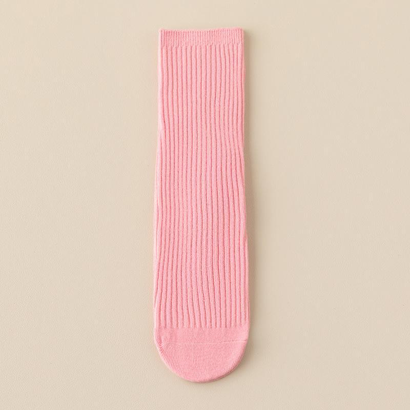 Kids Colorful Striped Knee High Socks 3-10 Years Boys Girls Dance Crew Socks Comfortable Breathable Cotton Tube Socks