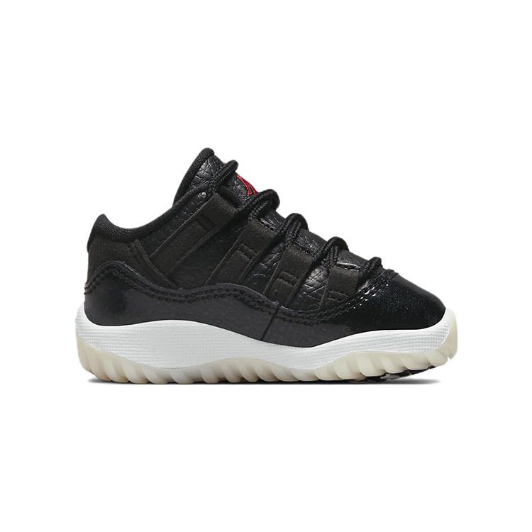 Air Jordan 11 Retro Low TD 72-10 Baby Sneakers Black White Sail 505836-001