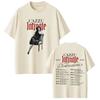 Unisex Women Fashion Hiphop Tshirts Singer Cazzu Latinaje 2026 Tour Graphic Tee Shortsleeved Cotton Aesthetic Oversized Tshirt