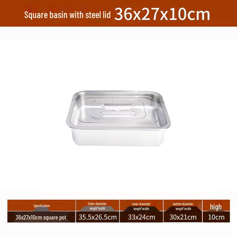Commercial Stainless Steel Food Pan with Clear Lid