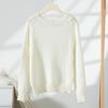 Women's Sweater Autumn Winter Ventilate Fashion Solid Color Rib Knit Long Sleeve One-Shoulder Casual Sweater