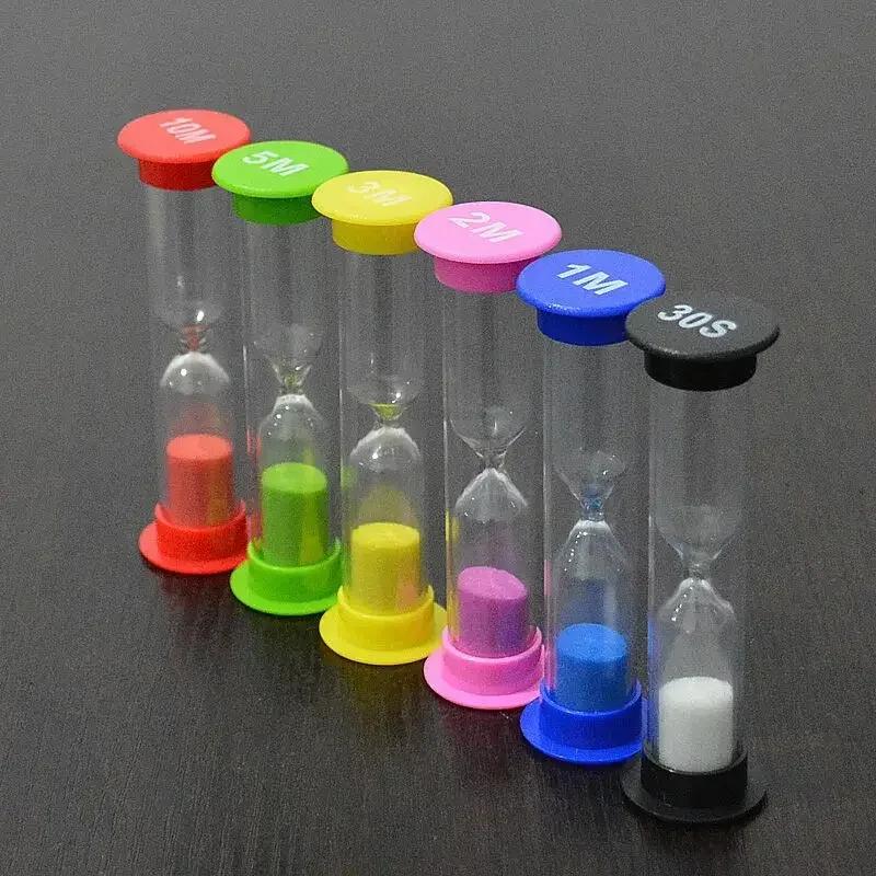 

6pcs Sand Hourglass Colorful Hourglass Timer 0.5/1/2/3/5/10 Minutes Klepsydra Kitchen Kids Room Clocks Home Decor Garden