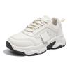 Koreanische Atmungsaktive Plateau-Sportschuhe Damen Frühling Schnürung Klobige Sneaker Frau Bequeme Rutschfeste Laufschuhe Mujer