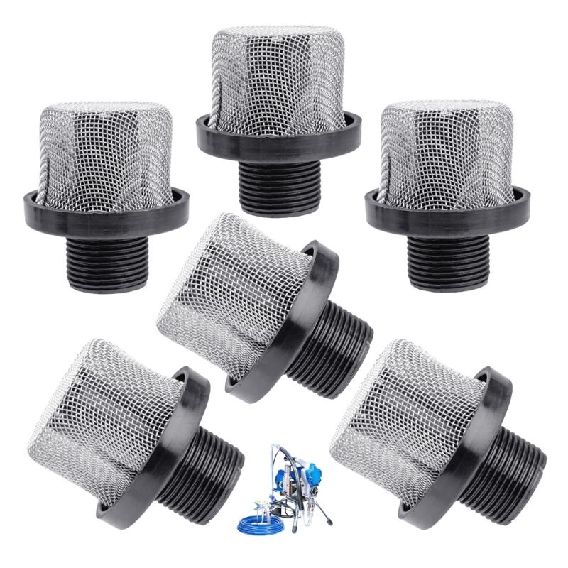 6PCS 3/4Inch Airless Sprayer Inlet Suction Strainers Filters for LTS17,LTS15 Paint Pump Models Prevents Debris Clogs