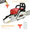 1 Set Gas Chain Saw High Power Multifunction 58 Cubic Centimeter Rust Resistant Wood Chainsaw for Wood Cutting