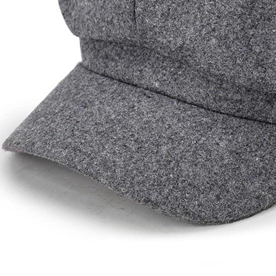 British Style Wide Brim Woolen Beret Hat Retro Artist Painter Newsboy Octagonal Cap Fashion Accessories