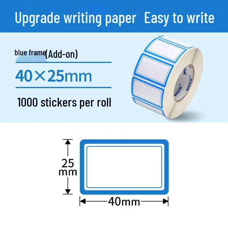 Waterproof Self-Adhesive Name and Memo Roll Stickers for Office Use